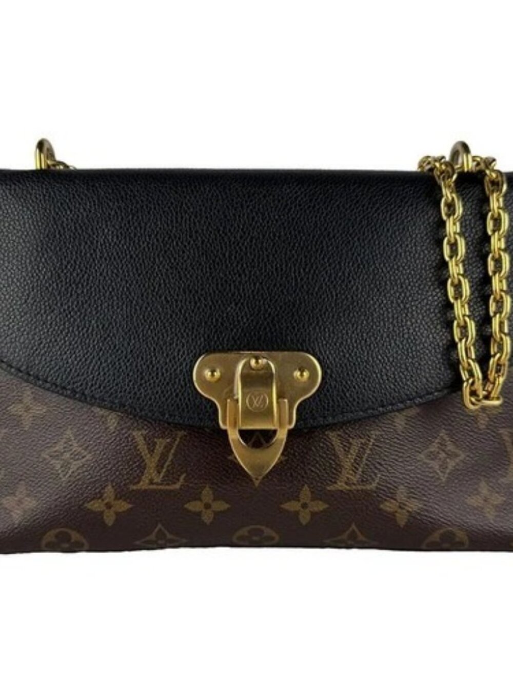 Auth LOUIS VUITTON Monogram Saint Placide Shoulder Bag Brown/Black M43714 z10913